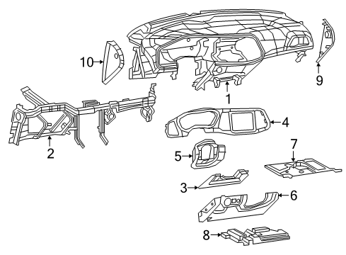 Panel-Instrument Panel Diagram for 5XR50DX9AD