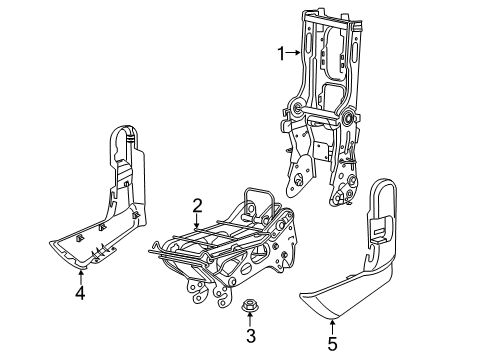 Rear Seat Back Frame Diagram for 68323323AC
