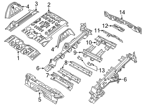 CROSSMEMB-Rear Floor Diagram for 68496811AA