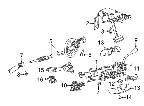 Shaft-Steering Column INTERMEDIAT Diagram for 55057335AC
