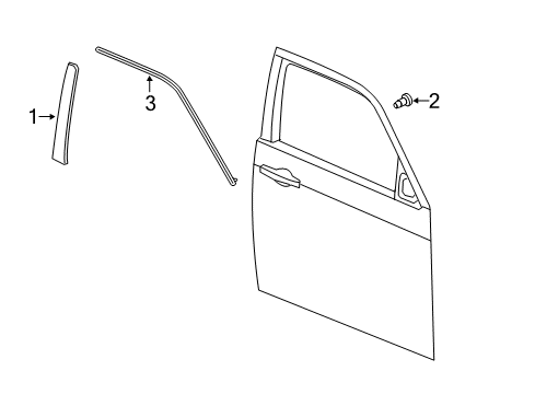 Day Light Opening Molding Diagram for 57010504AM