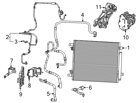 CONDENSER-AIR CONDITIONING Diagram for 57009182AA