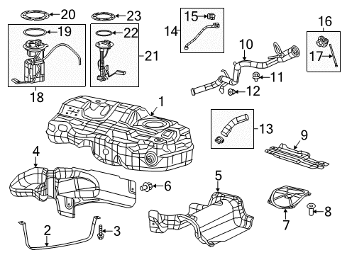 Fuel Pump/Level Unit Diagram for 68217187AC