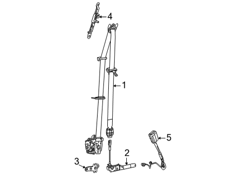 Front Outer Seat Belt Diagram for 6YH821T5AD