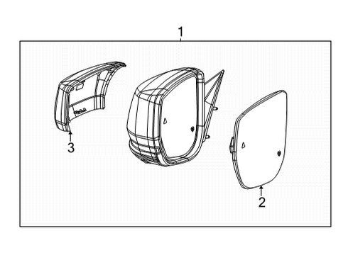 Outside Rearview Mirror Diagram for 68552266AB