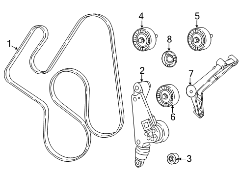 Serpentine Belt Diagram for 5281454AA