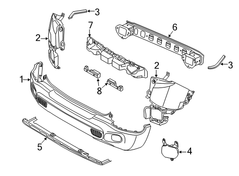 Fascia Applique Diagram for 6XJ20TZZAA