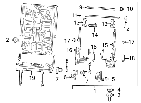 FRAME ST-SUPPORT FRONT Diagram for 68578971AC