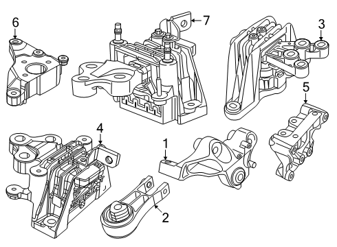 2021 Chrysler Pacifica Engine & Trans Mounting Diagram 3