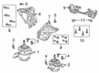 Diagram for Jeep Gladiator Transmission Mount - 68328249AH