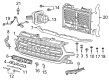 Diagram for 2022 Ram 1500 Grille - 68404974AE