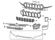 Diagram for 2025 Jeep Grand Cherokee Grille - 7CW12GXHAC