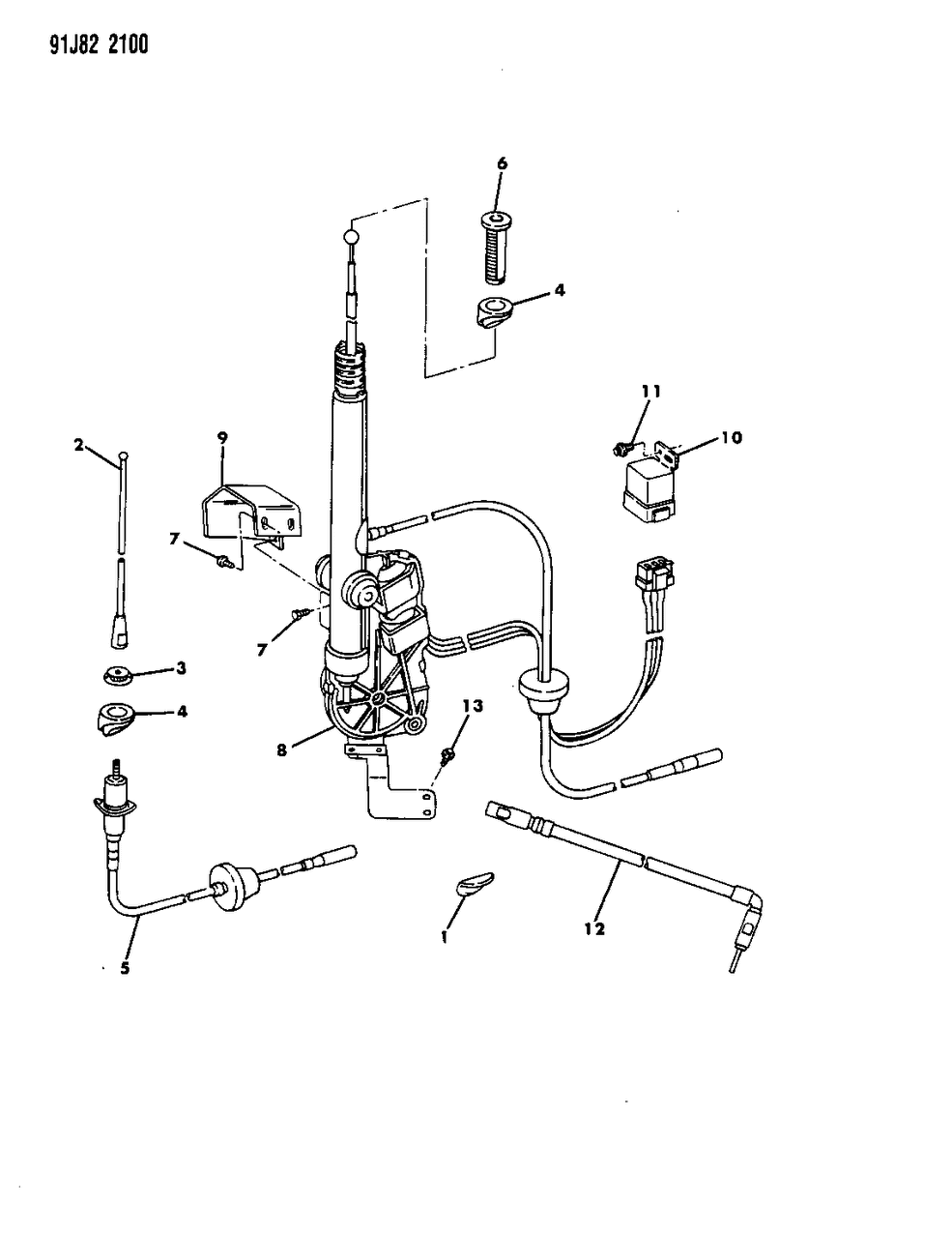 Mopar 4741282 Mast Pkg-Power Antenna Replacement