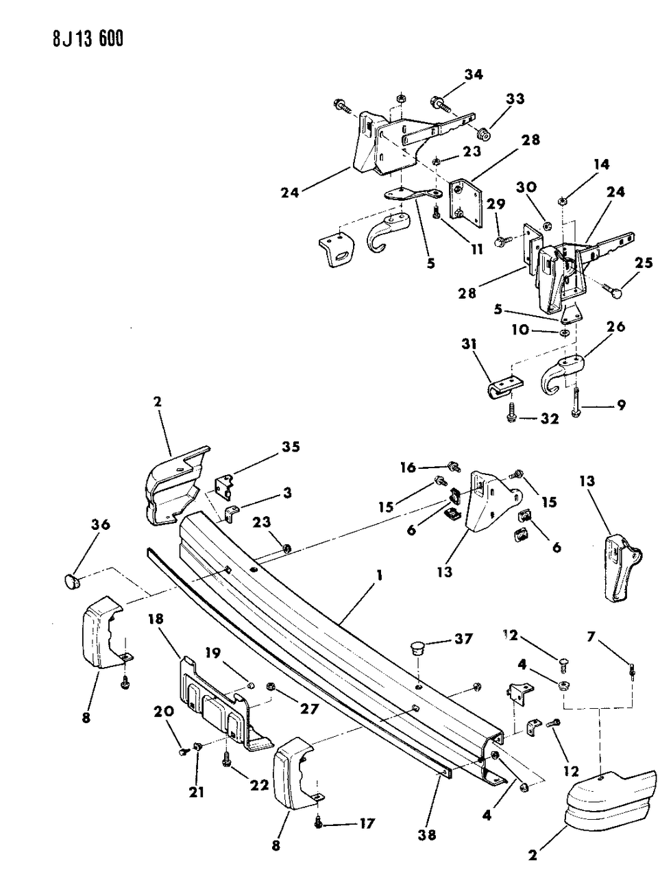 Mopar 52000692 Bracket Mounting End Cap