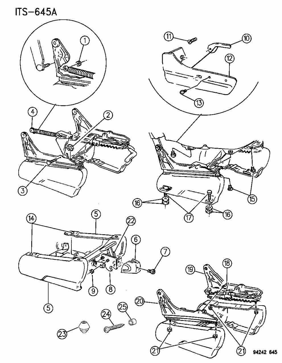 Mopar 4705576 RECLINER St Bk Linear Right