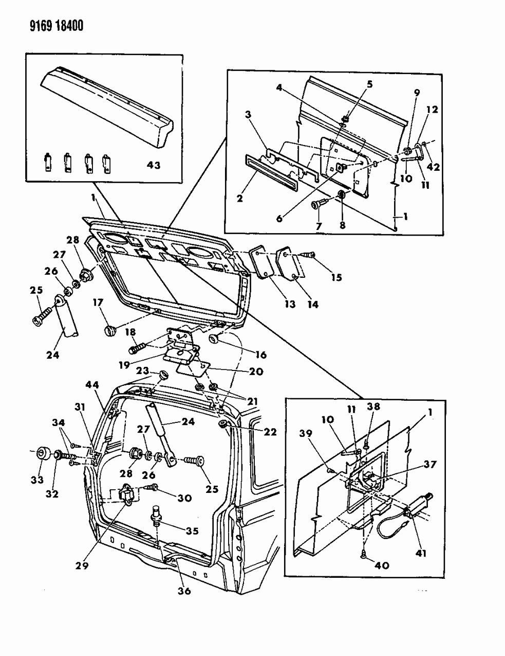 Mopar 4504136 STRIKER Pkg Lift Gate Latch