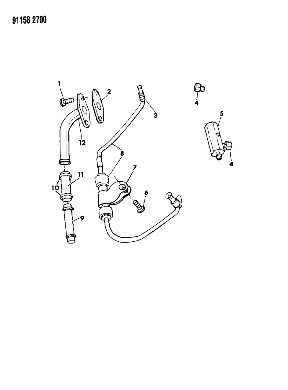 Mopar 6034330 Elbow-T/CHARGER Turbo Oil Outlet