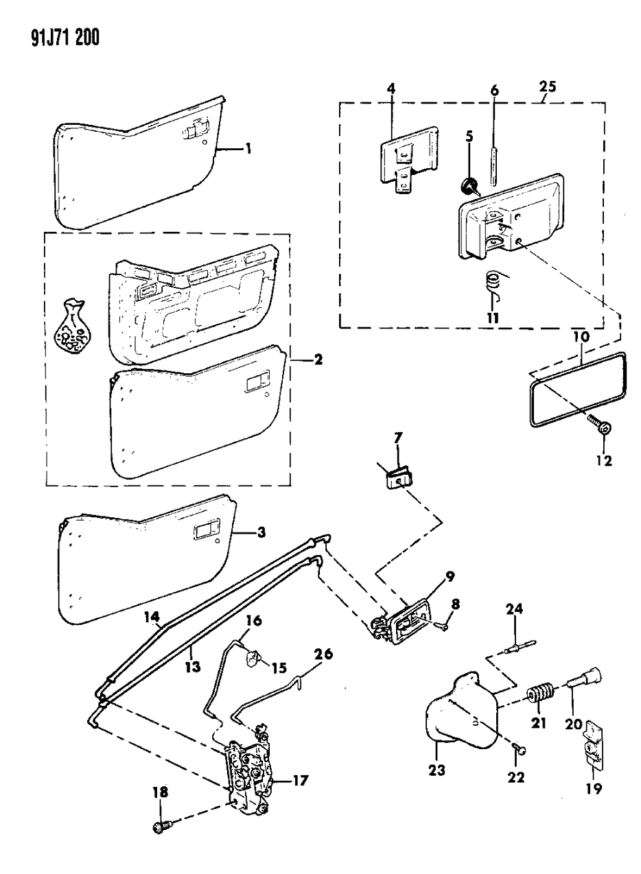 Mopar 55026853 Rod-Key Cylinder To Latch