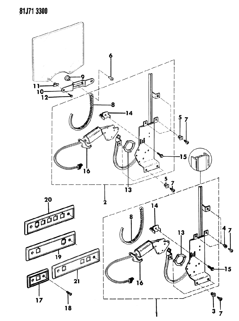 Mopar 83502152 Rack-Window Power Window REGULATORT