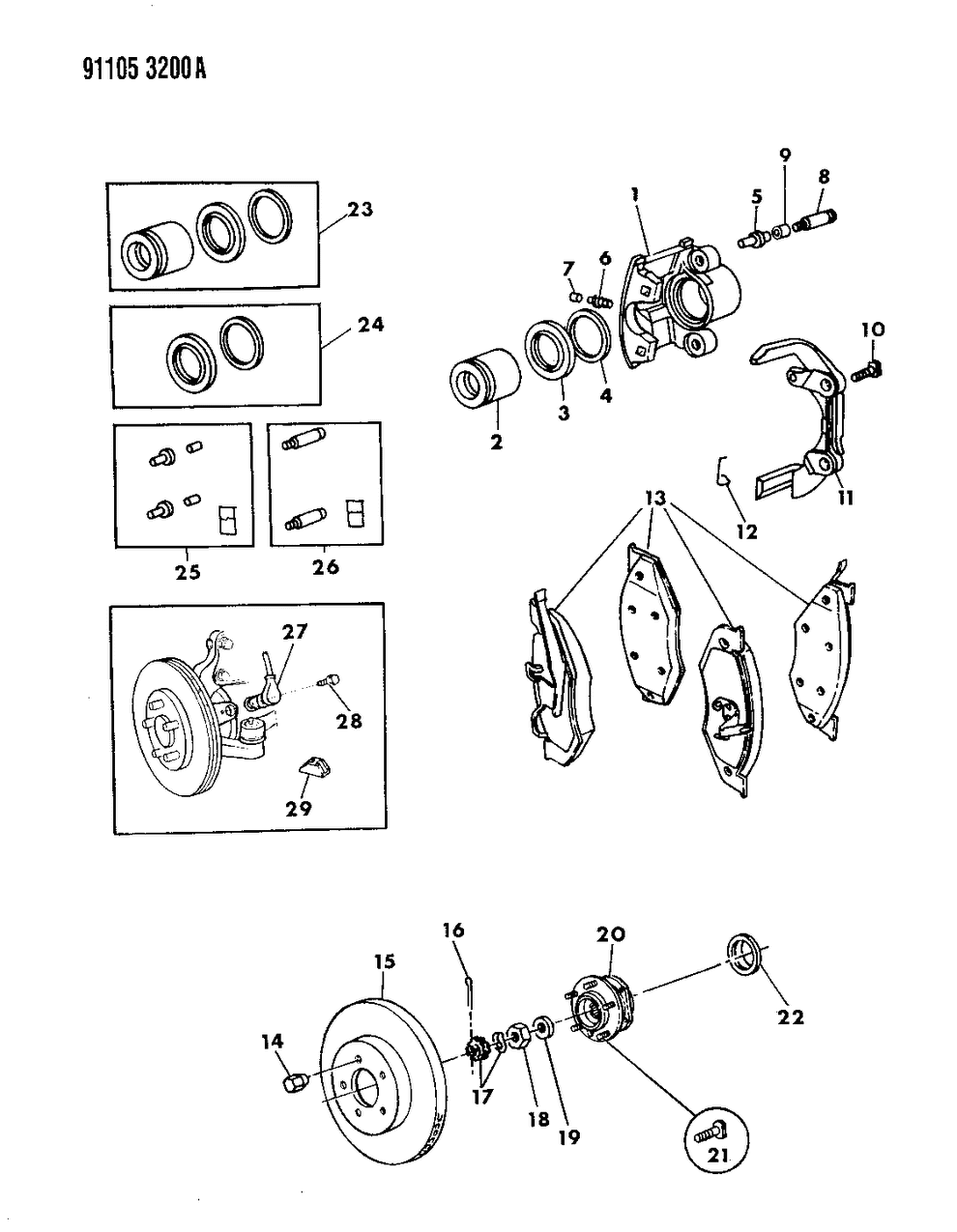 Mopar 4423716 Caliper Assembly , Front Wheel Disc Brake Partial (Cast No. 123919-01) , Right