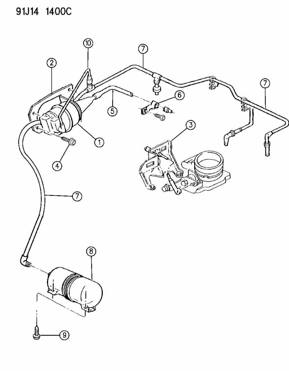 Mopar 53007955 Cable Cruise Control 2.5L