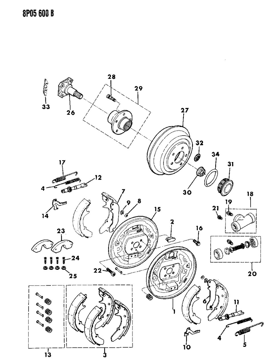 Mopar BHKH7277 Combo Pkg-Rear Brake