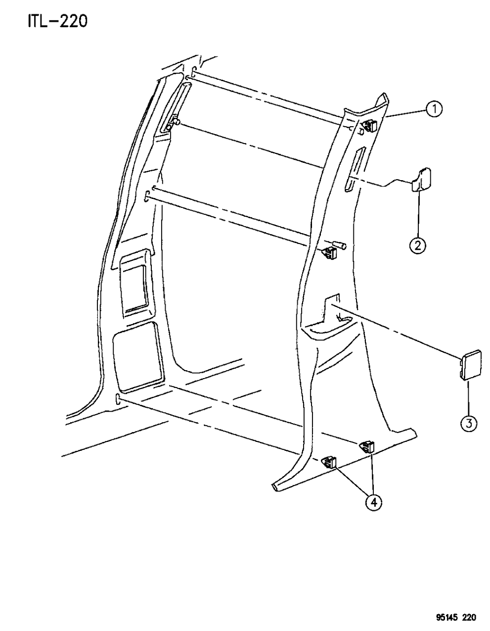 Mopar FZ83PS6 Cover-Assembly-Center Pillar Left