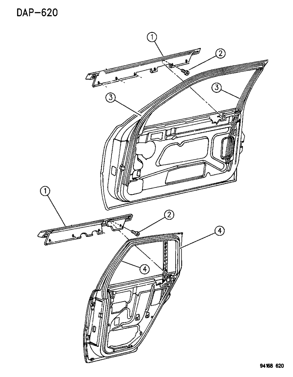 Mopar 4615891 Run Front Door Glass RIGHT/LEFT