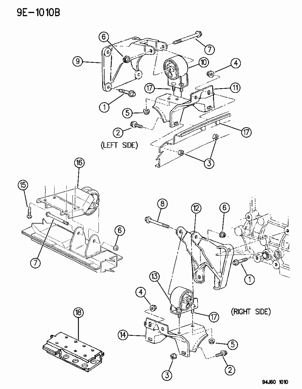 Mopar 52058607 Support Engine SUPT Front RH