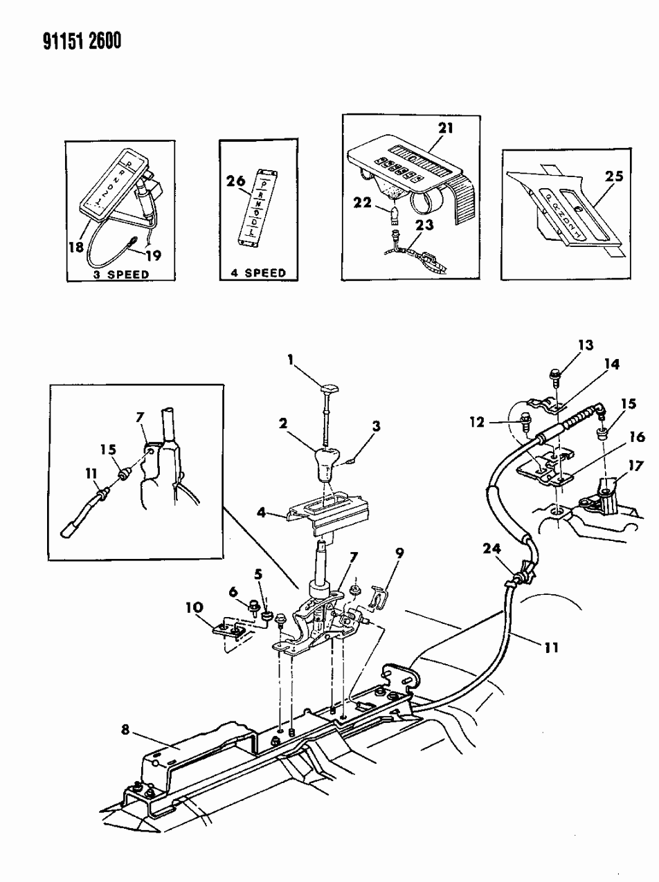 Mopar 4641101 Actuator, Gearshift Control