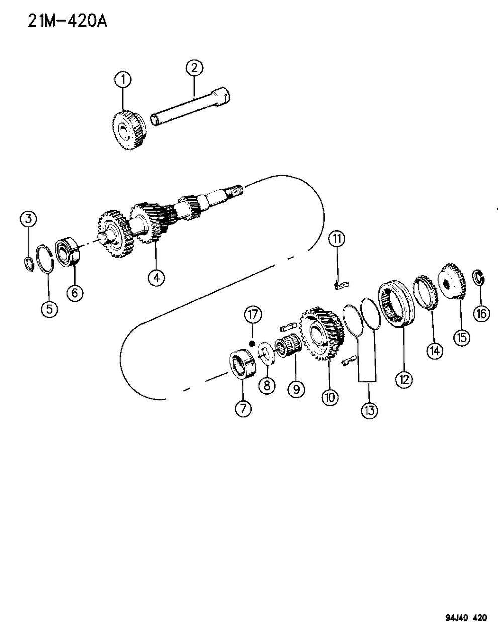 Mopar 4637535 Gear Package, Fifth Counter Gear, (Used Up To Transmission Serial #00705123)