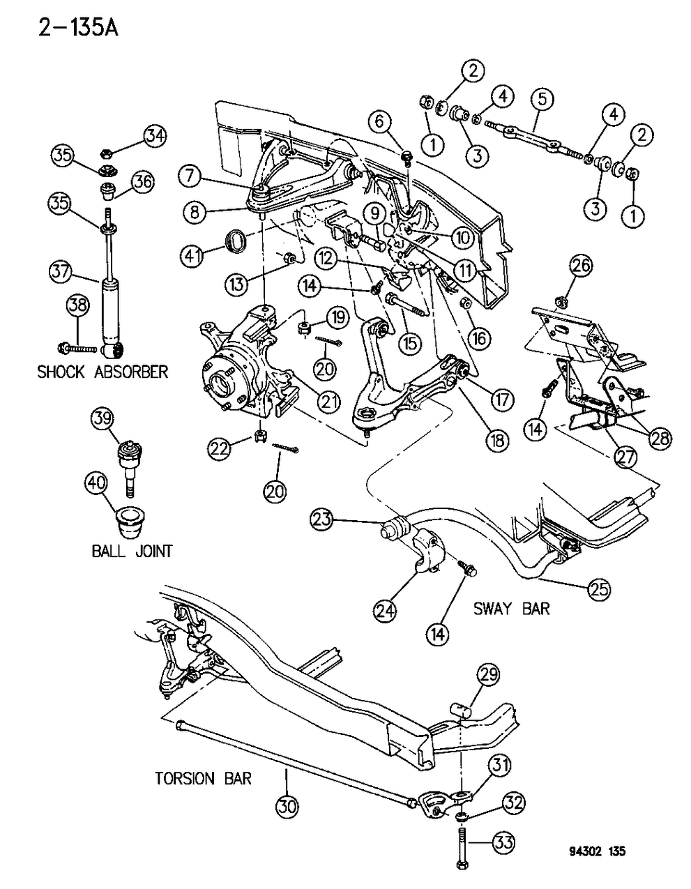 Mopar 4447149 Bracket Front SWAY Bar Ret