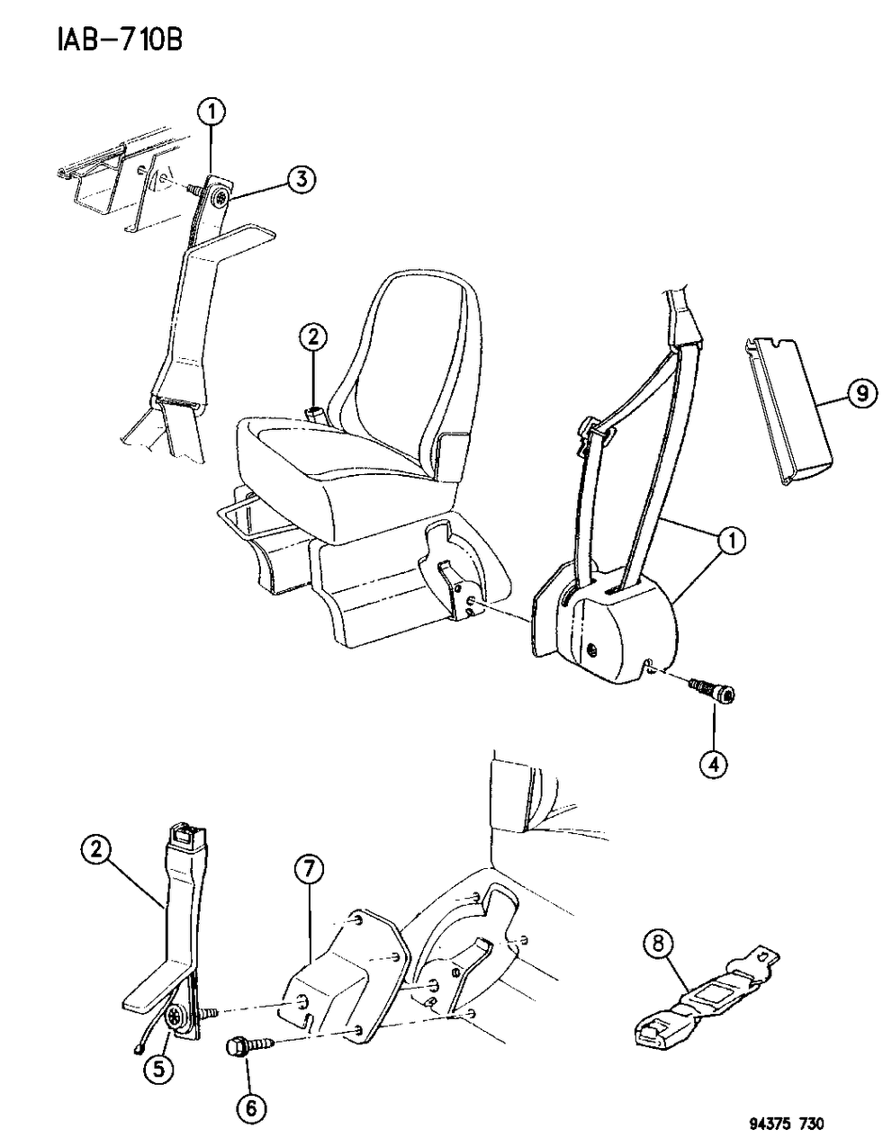 Mopar 5FE15RB7 Front Seat Belt