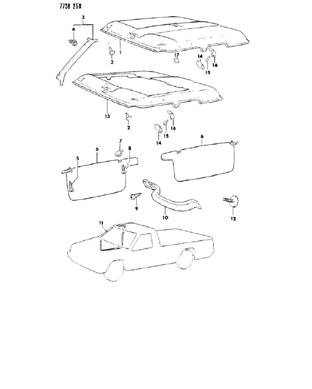 Mopar MF453153 Screw-Screw,SUNVISOR(Tapping,5X20