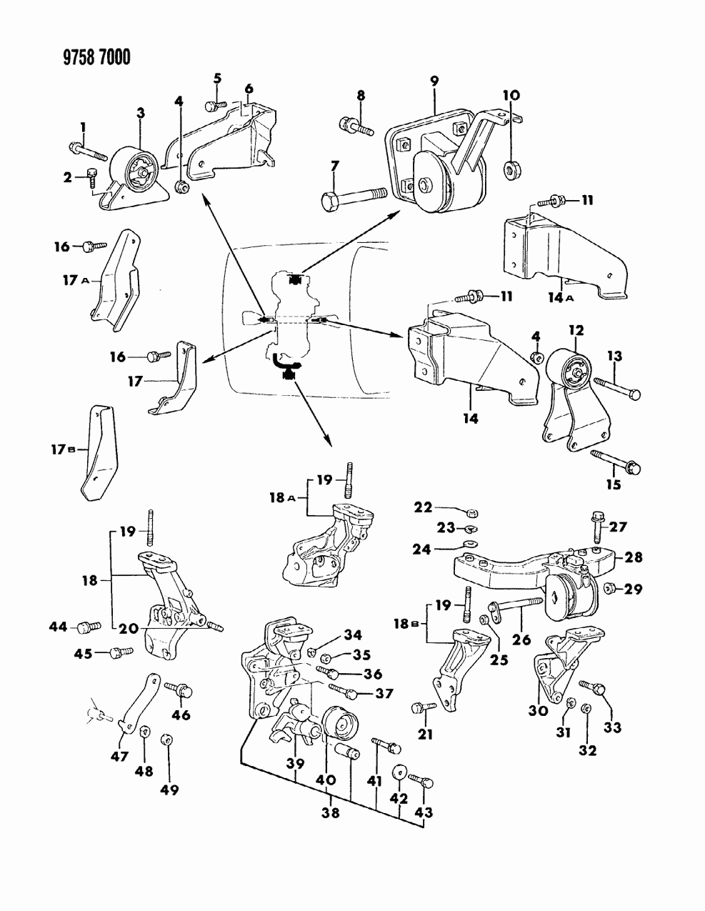 Mopar MB007174 Washer-T/F Mounting