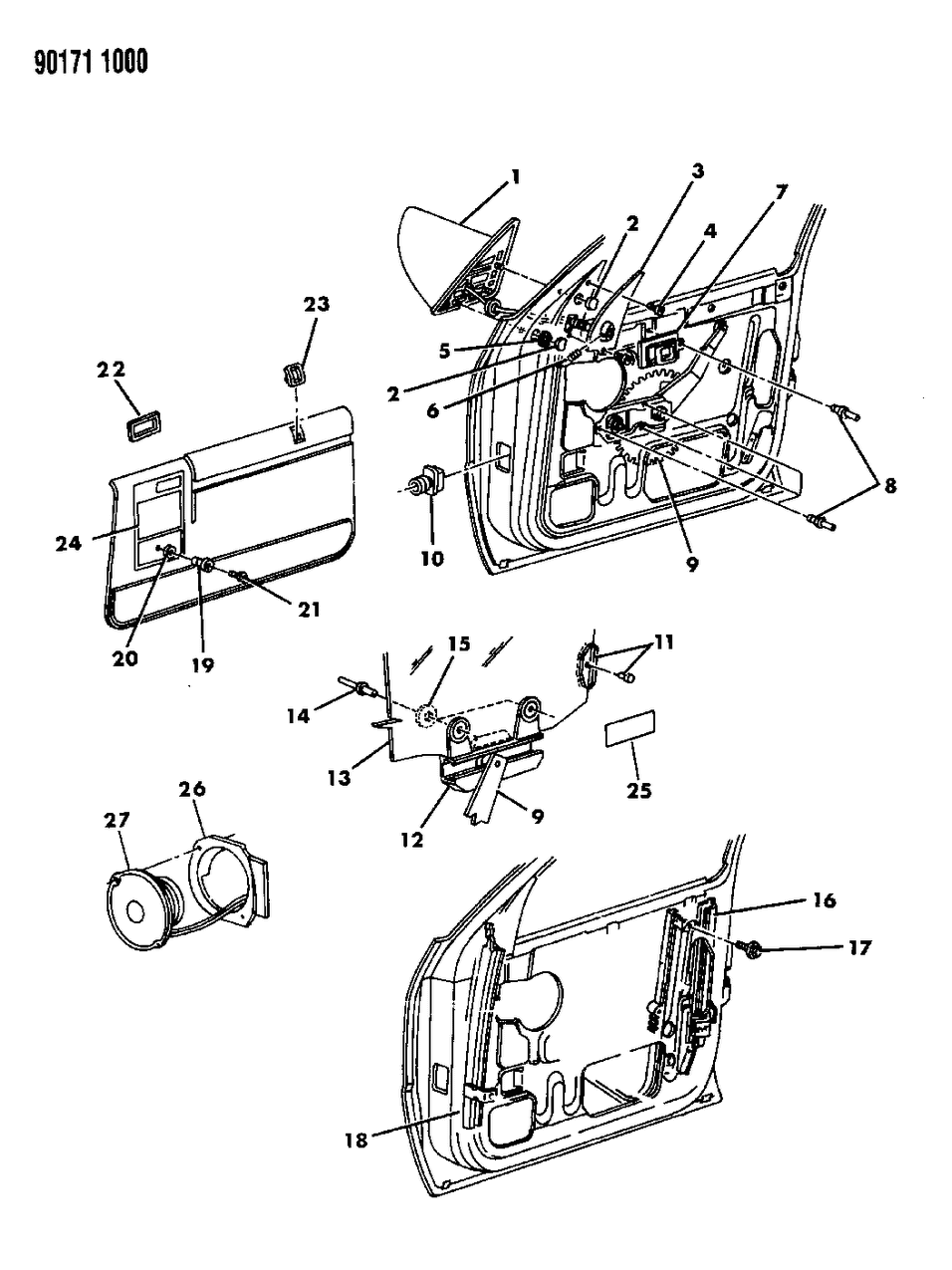 Mopar 4467281 Glass Regulator