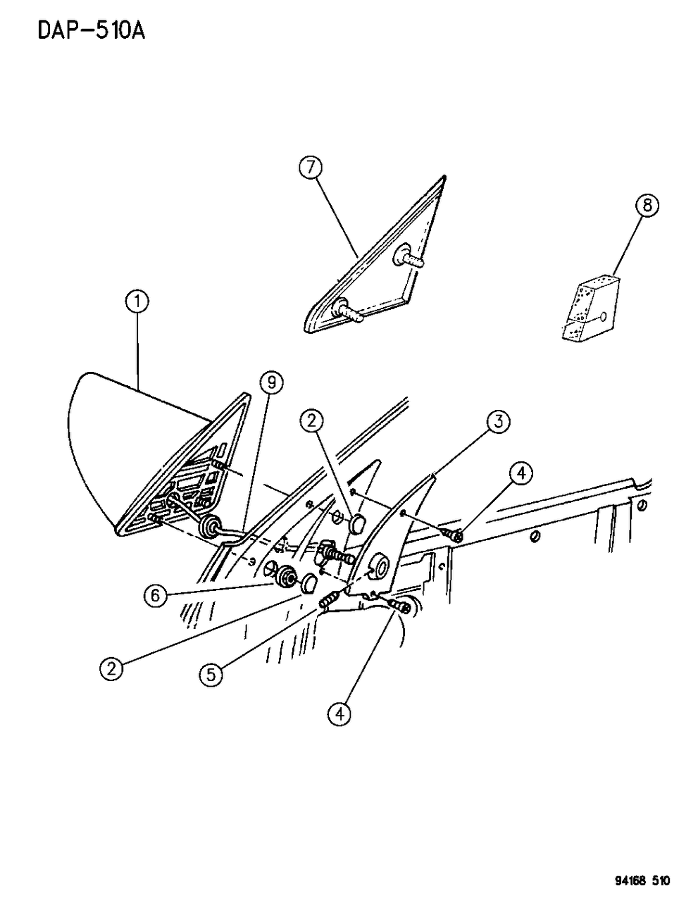 Mopar 4299925 Driver Side Mirror Outside Rear View