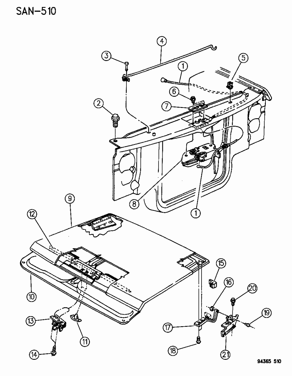 Mopar 4335116 Hood Arm, Right