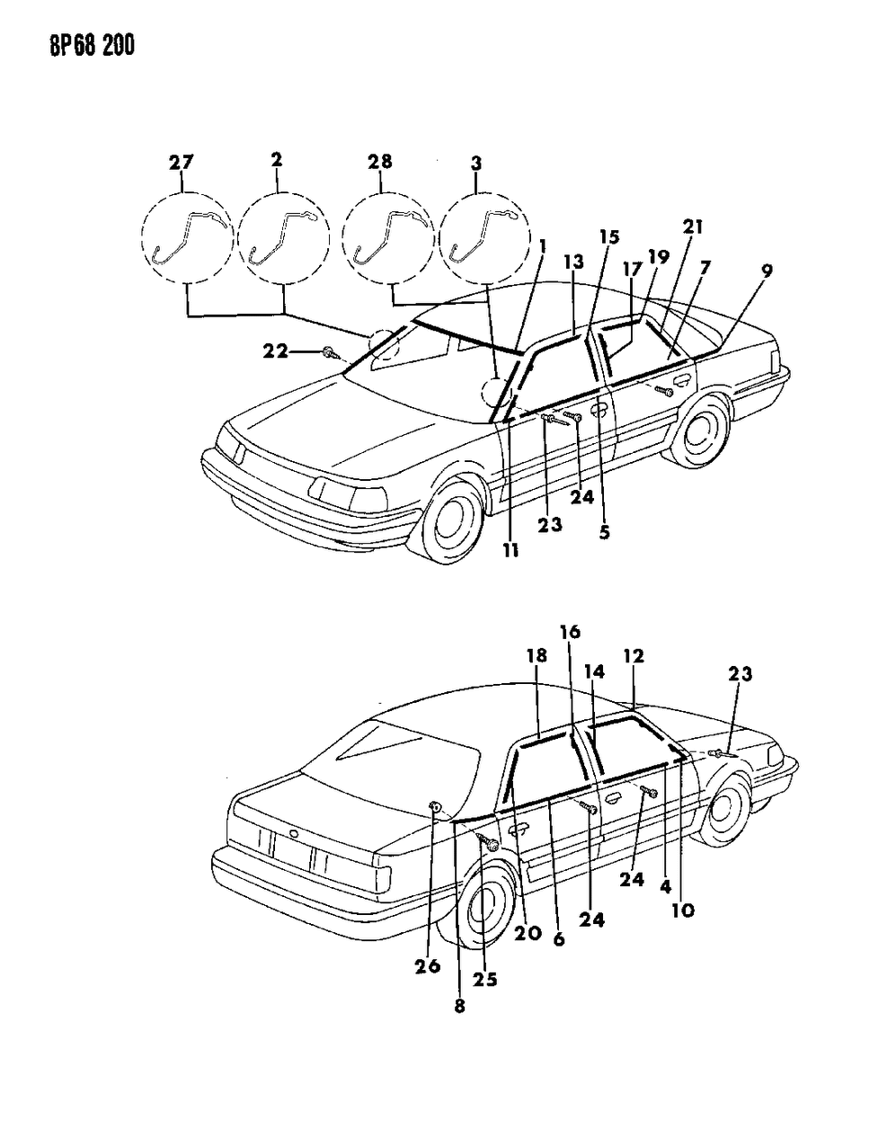 Mopar 4538039 MOULDING-Assembly-Quarter Panel Belt (Bright)