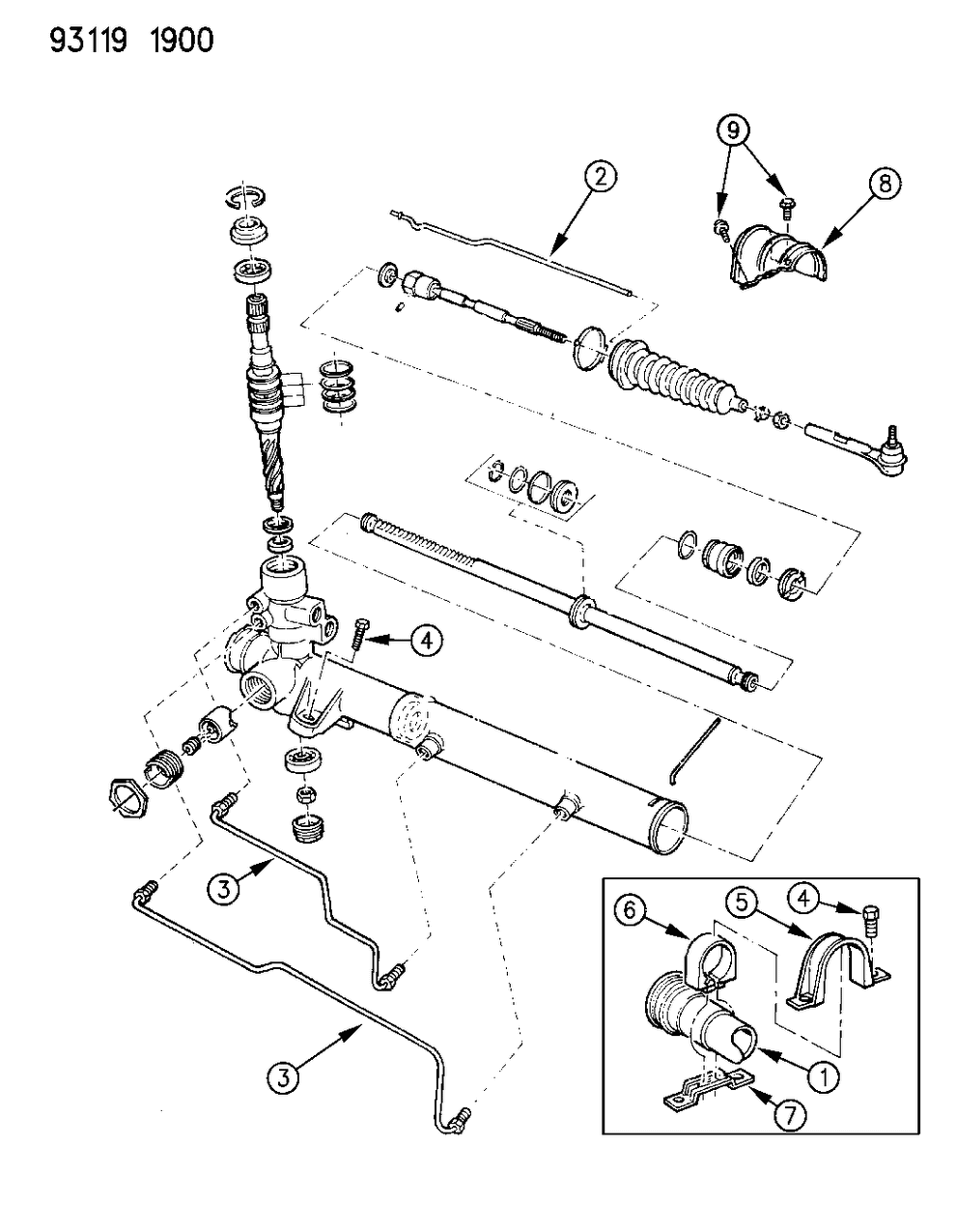 Mopar 4470383 Bracket-Rack&PINION Gear Mounting Inner Right