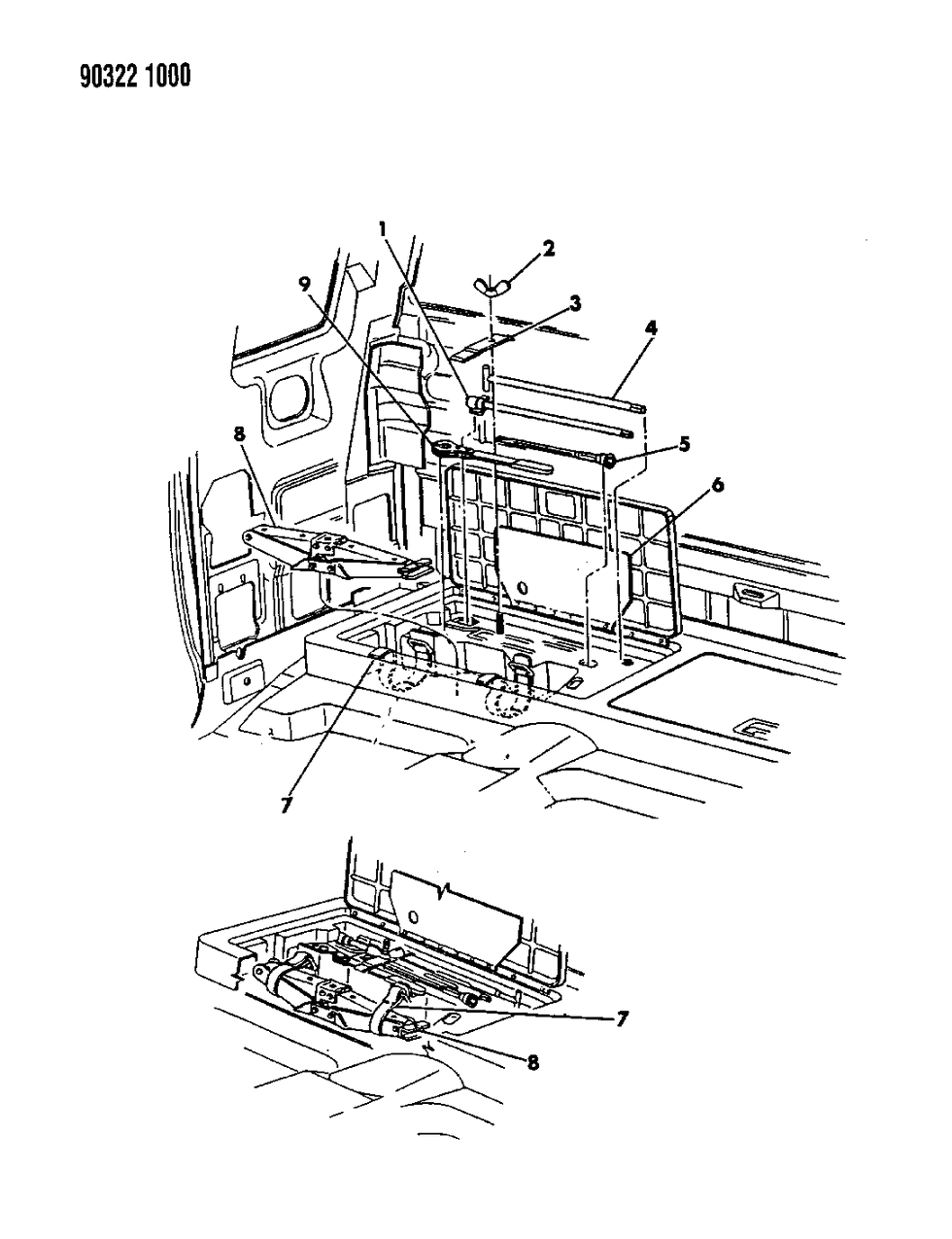 Mopar 4522120 Belt Load Floor Jack RETAINE