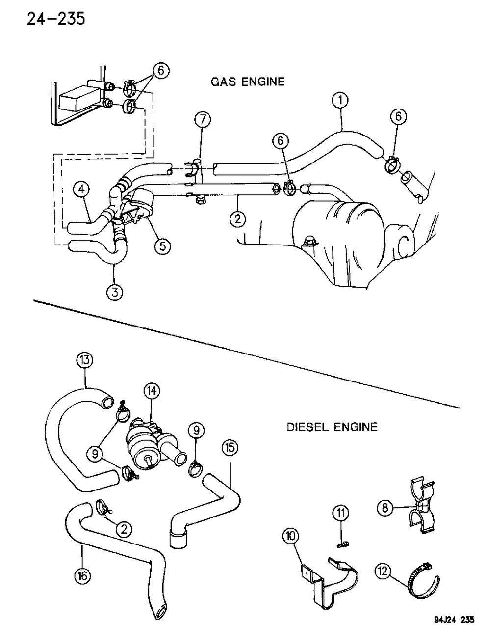 Mopar 55037276 Hose Heater Return