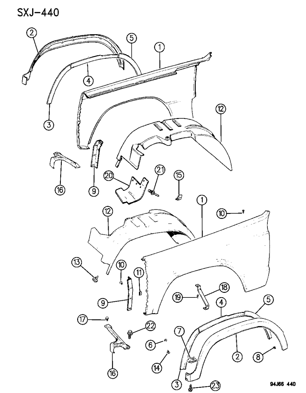 Mopar 5EU60SX9 APPLIQUE Fender Wheel Open