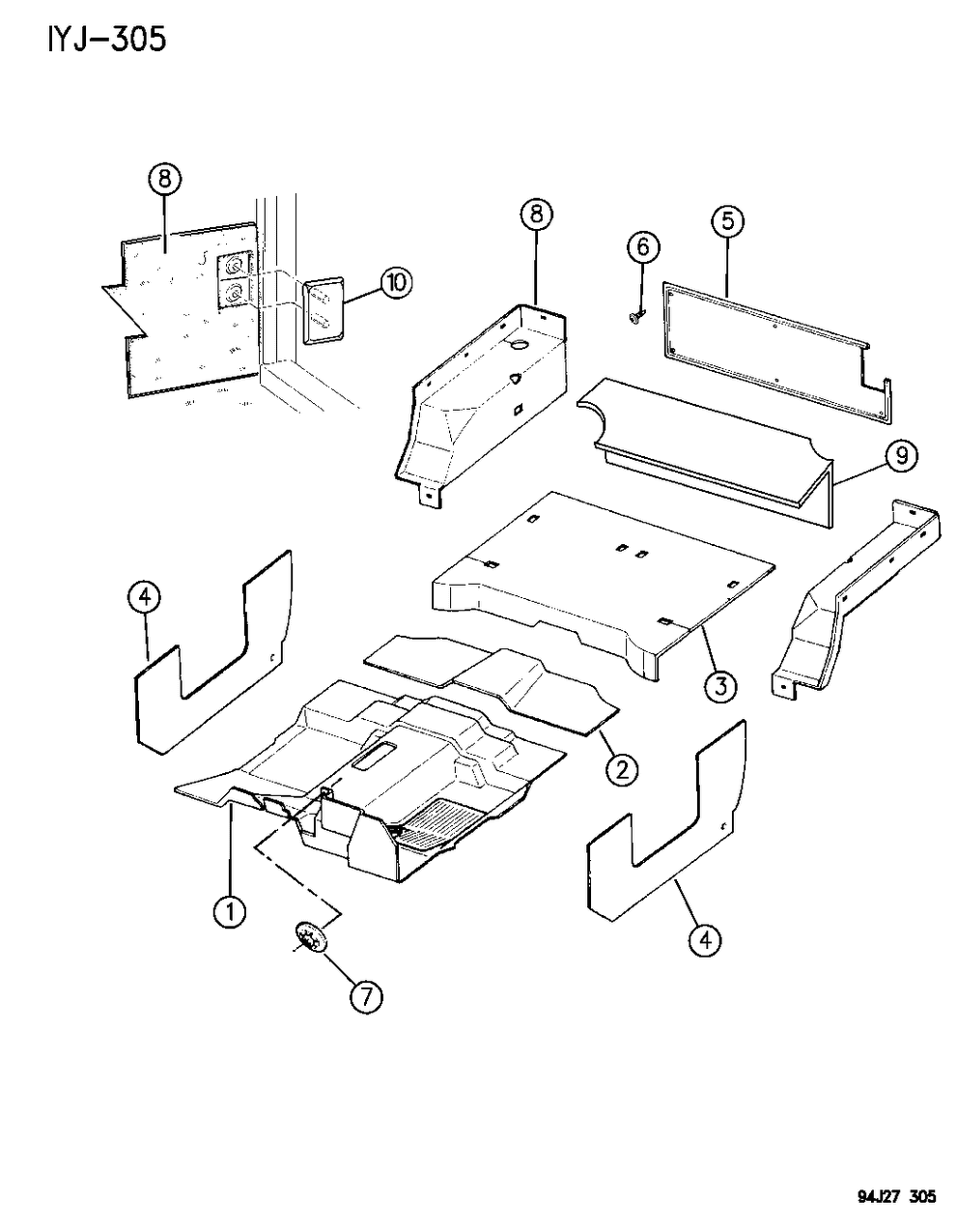 Mopar 5EE06PTB Carpet Front Floor Front 20 Oz