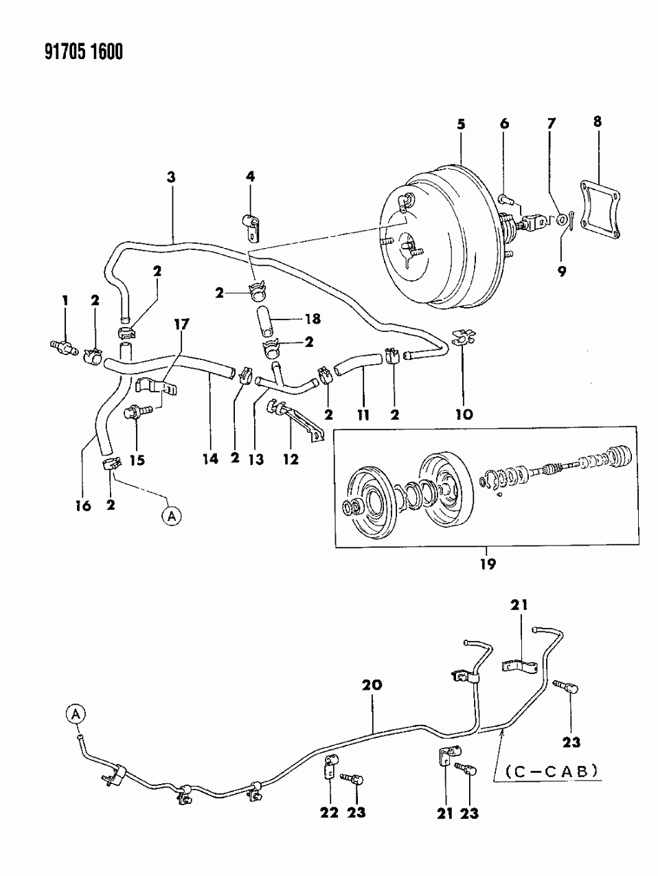 Mopar MB407795 Hose-Clutch Vacuum