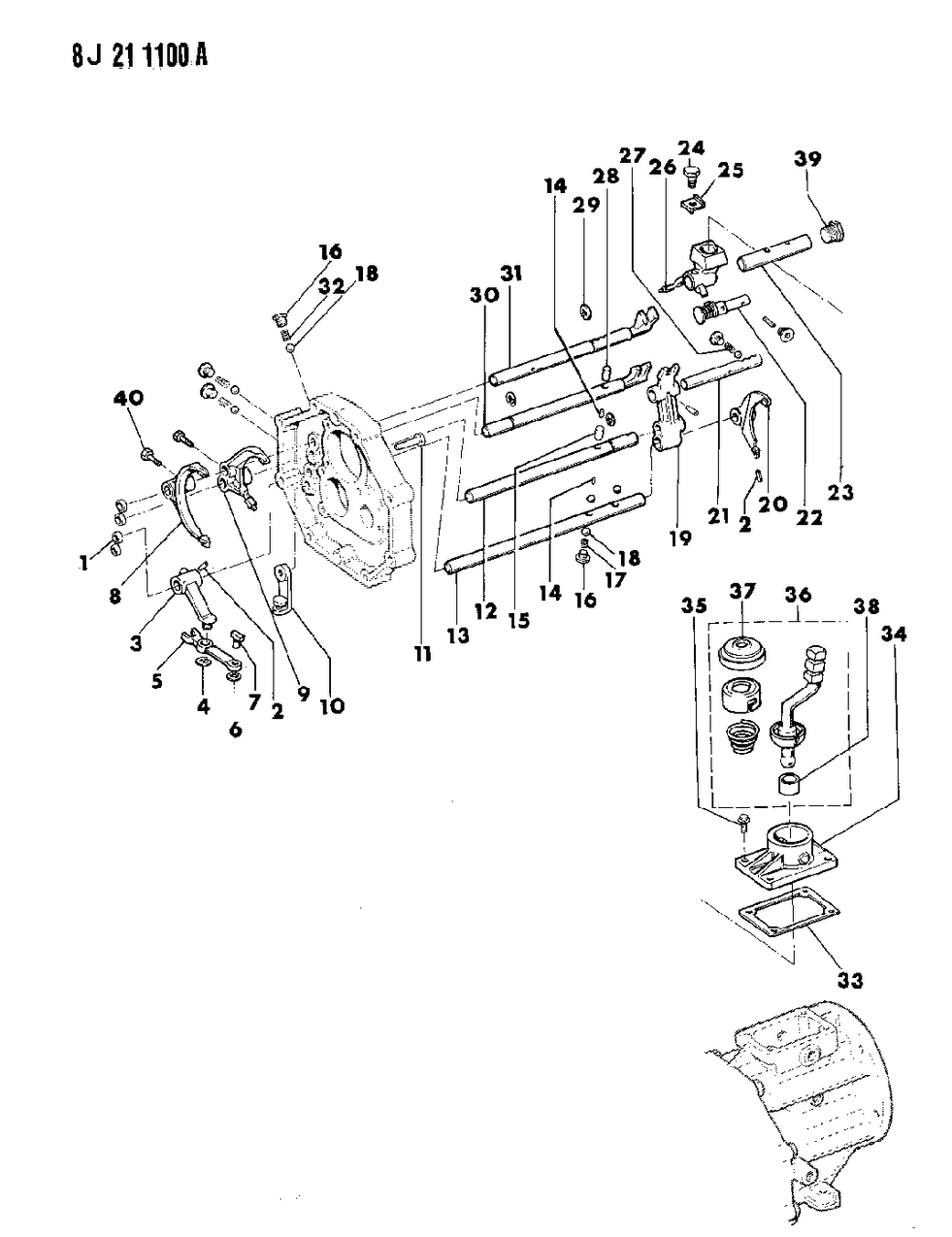 Mopar 5252065 Shaft-Gear Shift Fork