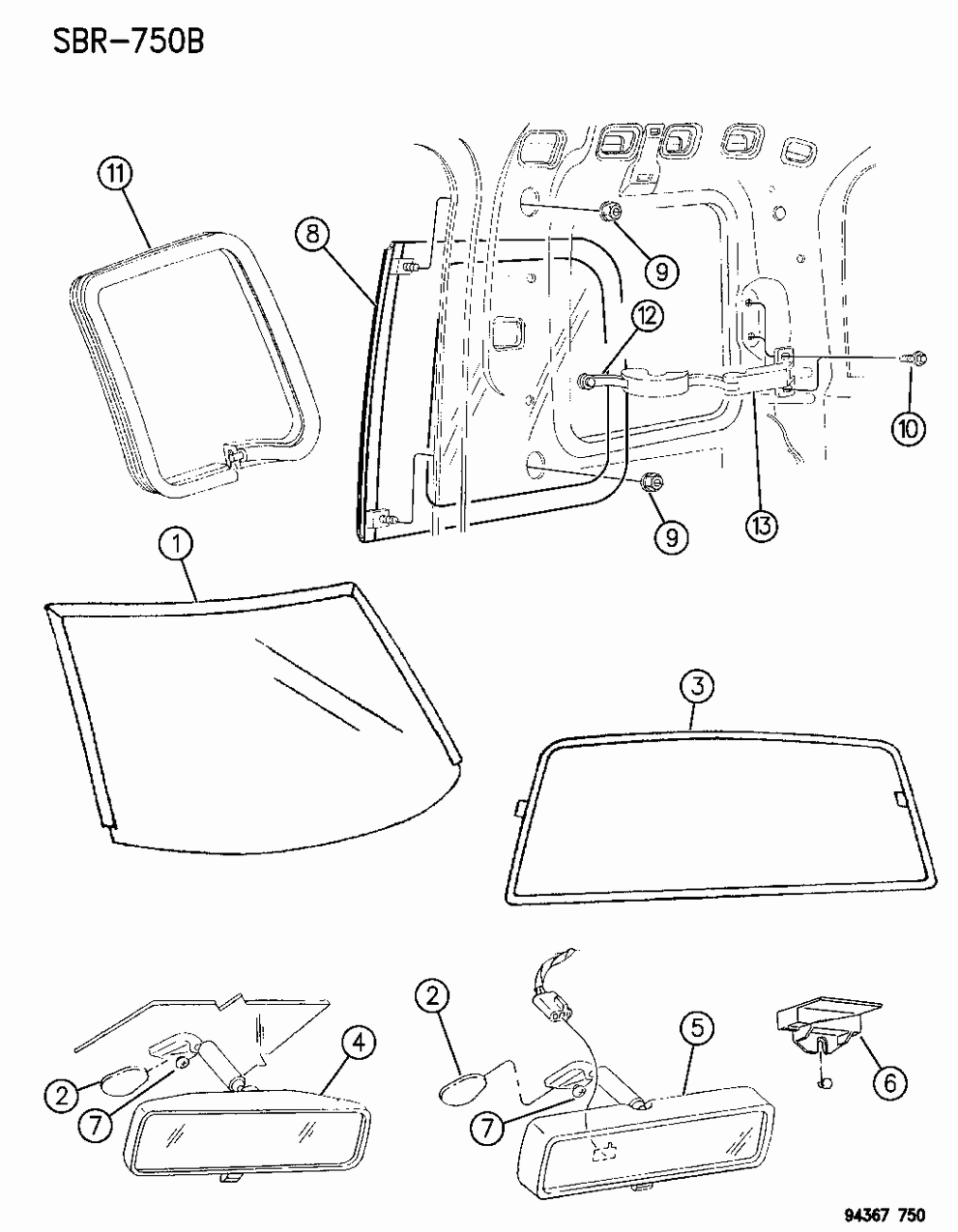 Mopar 4773059 Channel Sliding Backlite