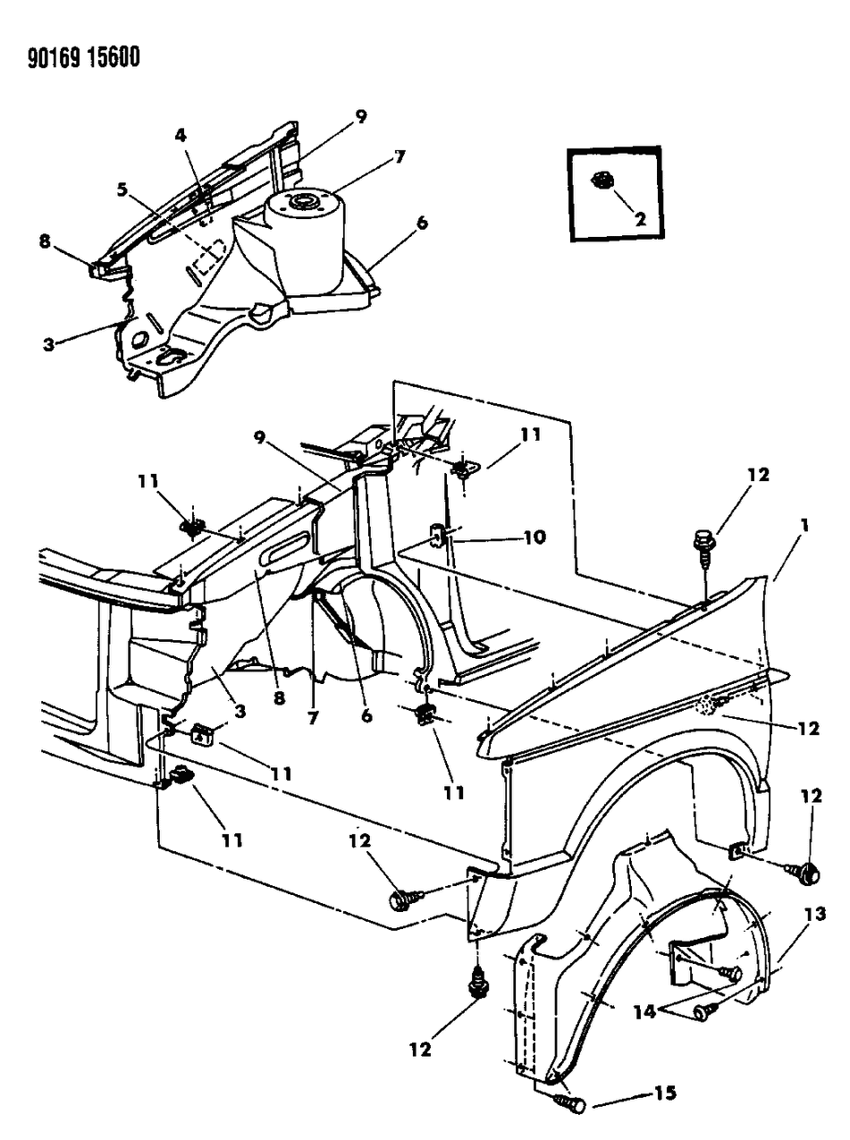 Mopar 4411913 Assembly-Fender Complete