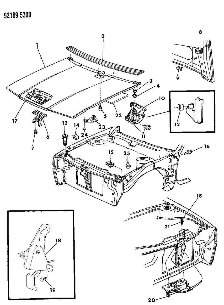 Mopar 4655202 Hood Hinge, Right