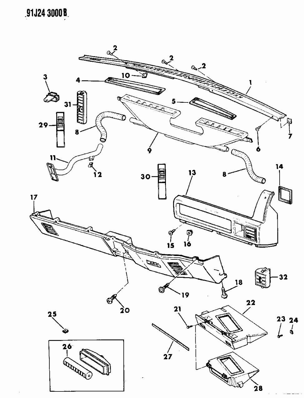 Mopar 55035786 Duct A/C & Heater